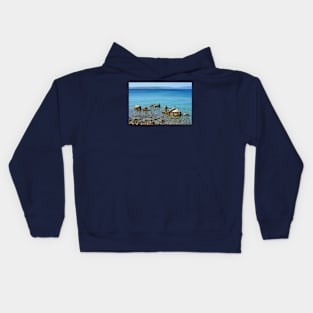 Cormorants off the Punat Coast in Krk, Croatia Kids Hoodie